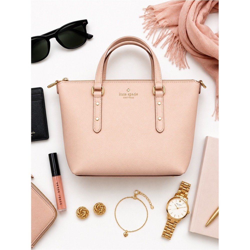 Kate Spade Larchmont Ave Penny Evangeline Satchel Blush Pink No Strap Bag in GUC - Picture 15 of 15